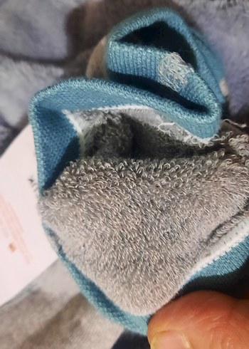 Gri Baskılı Erkek Çocuk Termal Çorap - Görsel 8