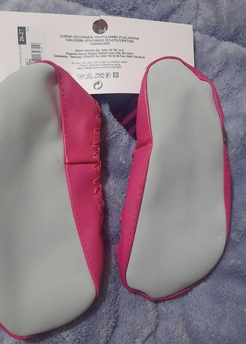 Kız Çocuk Kırmızı Örgü Sıcak Ev ayakkabısı - Görsel 5