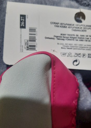 Kız Çocuk Kırmızı Örgü Sıcak Ev ayakkabısı - Görsel 6