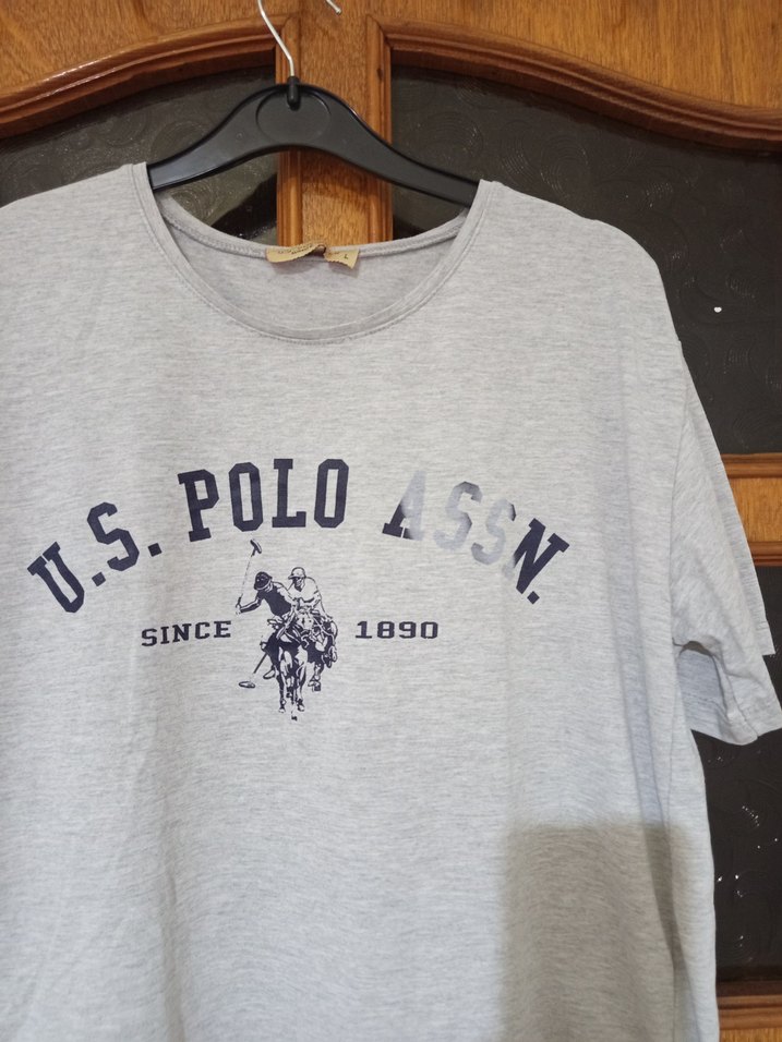 Gri Baskılı Erkek Kısa Kollu Polo Tişört - Görsel 5