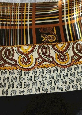 Zincir Detaylı Çok Renkli Bohem Kadın  eşarp - Görsel 8