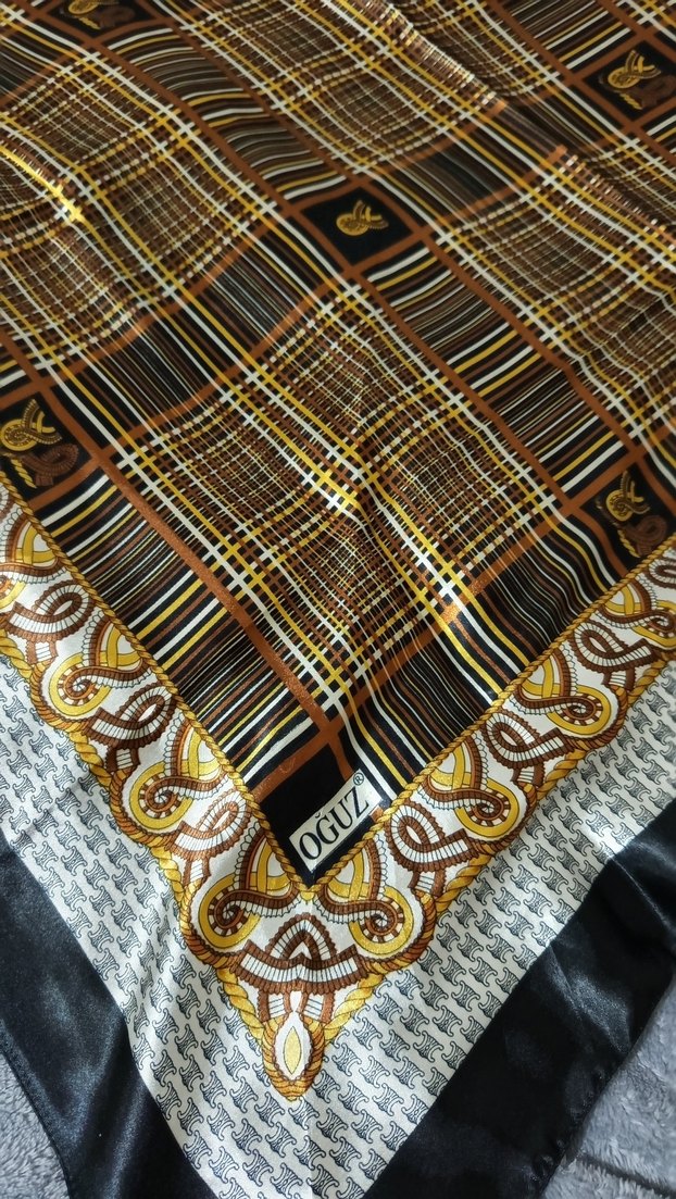 Zincir Detaylı Çok Renkli Bohem Kadın  eşarp - Görsel 2