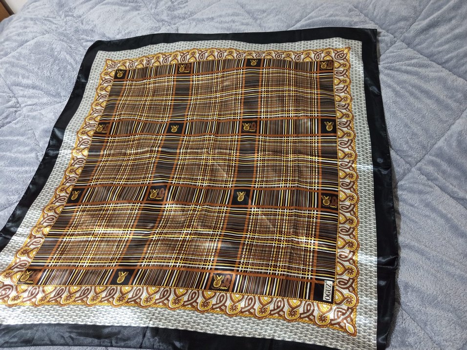 Zincir Detaylı Çok Renkli Bohem Kadın  eşarp - Görsel 4