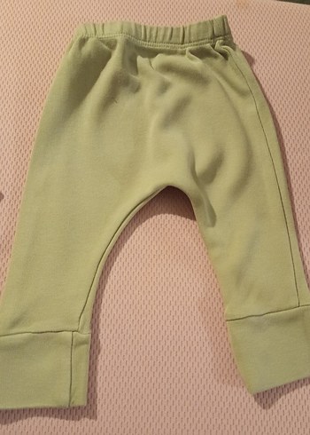 Renkli Nakışlı Düğmeli Yeşil pamuklu bebe takım - Görsel 8