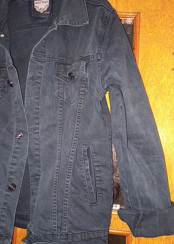 Düğmeli Siyah Kot Ceket - Görsel 3