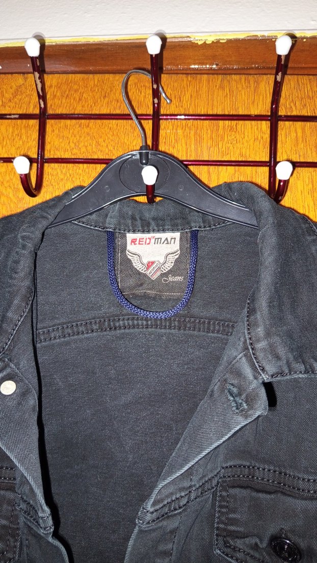 Düğmeli Siyah  Kot Ceket - Görsel 2