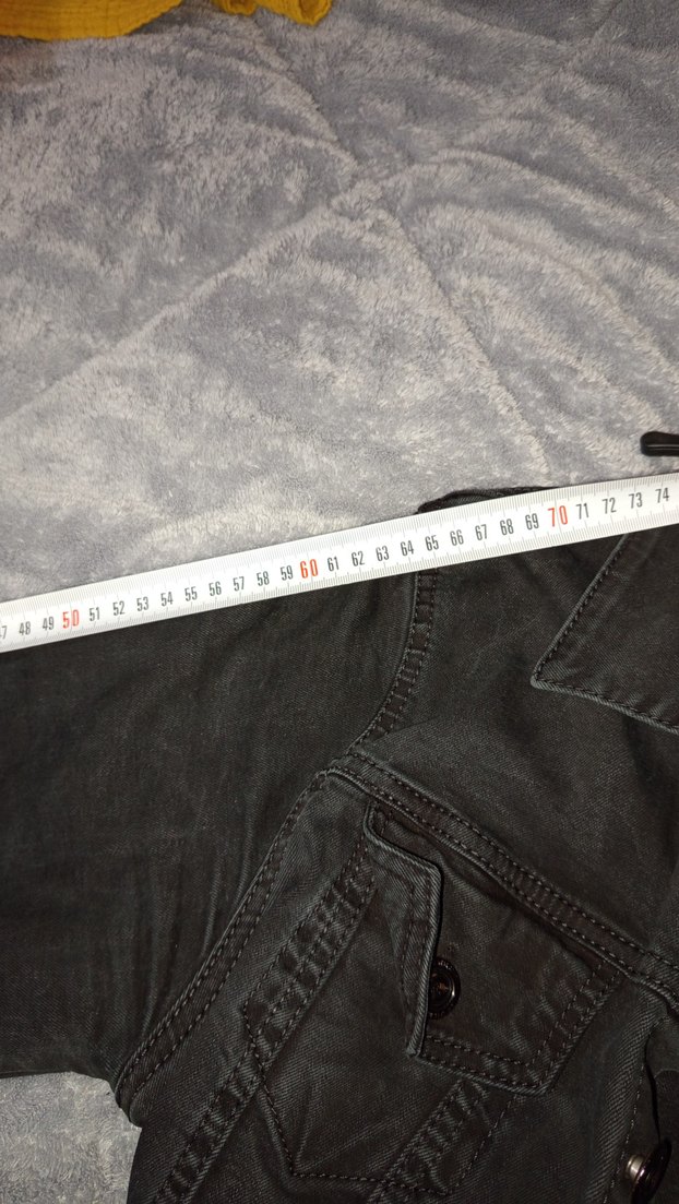 Düğmeli Siyah  Kot Ceket - Görsel 5