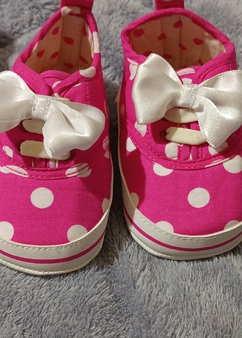 Kız Bebek İlk Adım Ayakkabısı Pembe Velcro - Görsel 8