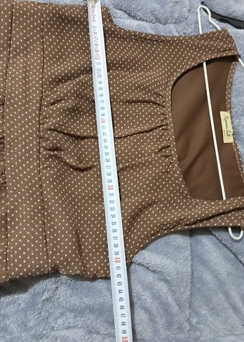 Bej Pileli Midi Elbise - Görsel 9