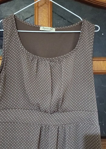 Bej Pileli Midi Elbise - Görsel 2