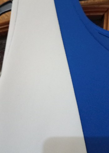 Renk Bloklu V Yaka Midi Kalem Elbise - Görsel 4