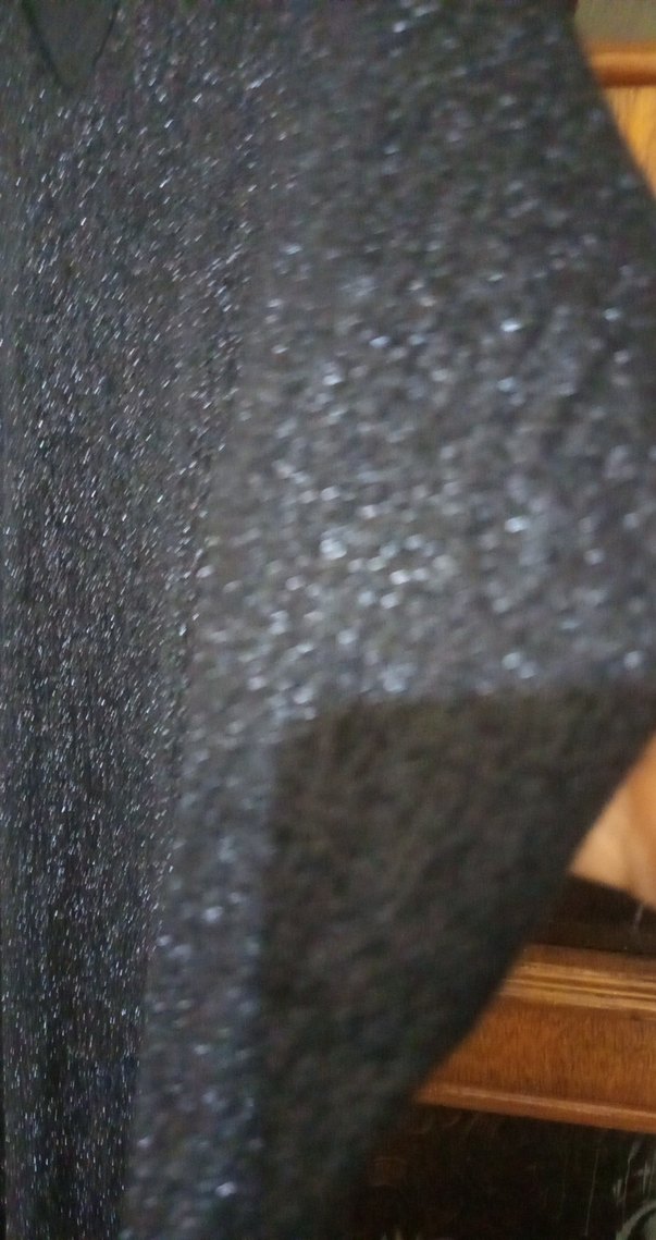 Siyah V Yaka Uzun Kadın Gece Elbisesi - Görsel 4