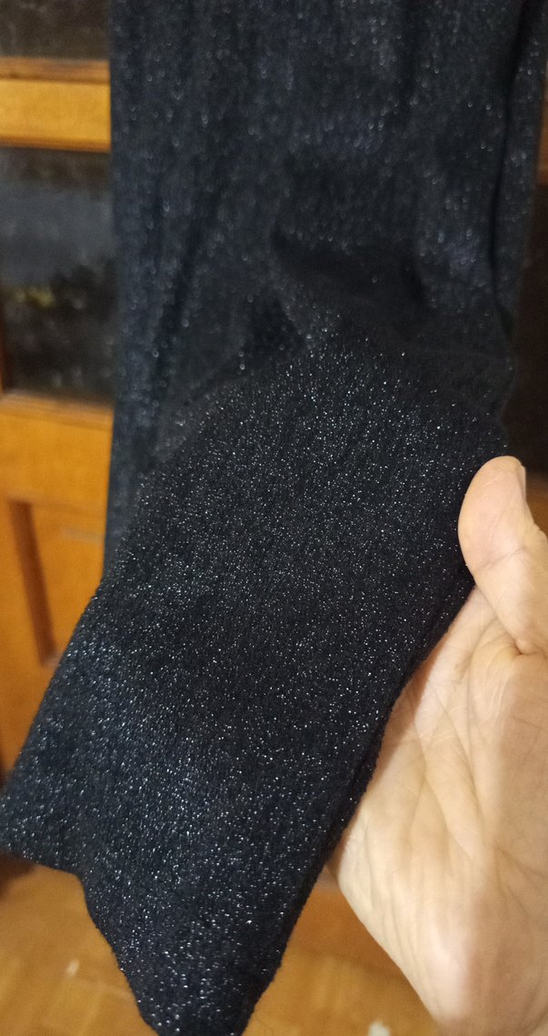 Siyah V Yaka Uzun Kadın Gece Elbisesi - Görsel 2