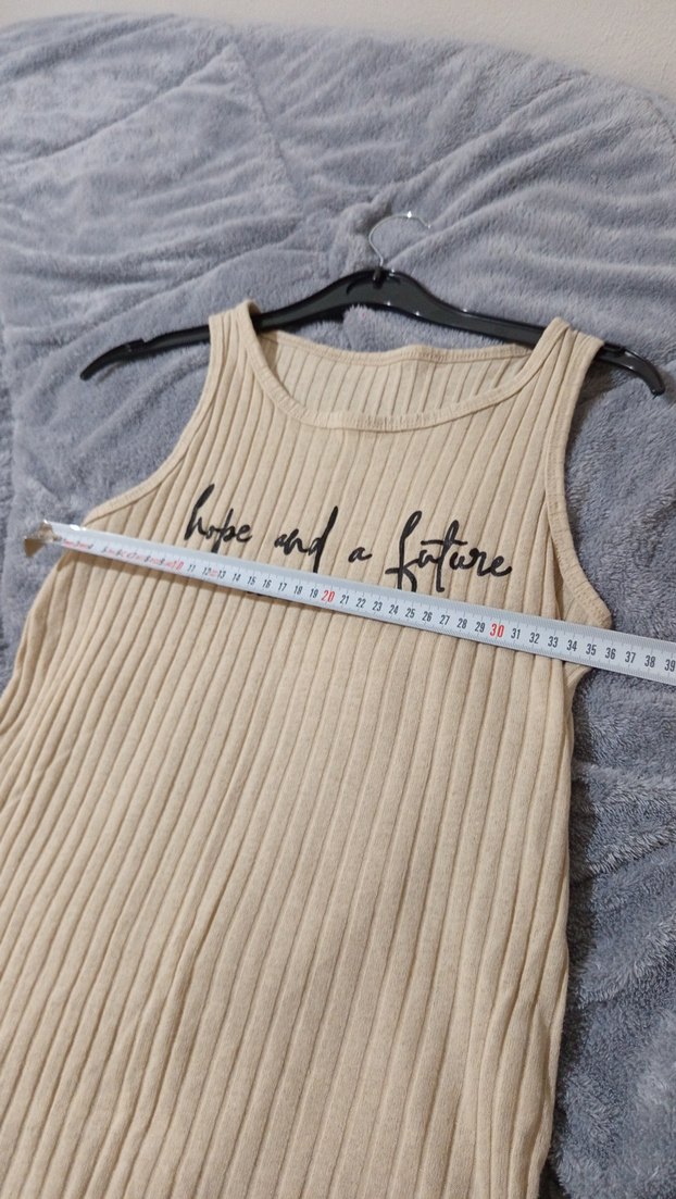 Bej renk baskılı Kısa Kadın Atlet - Görsel 3