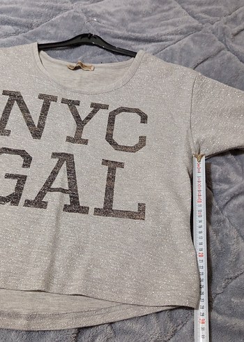 Gri Baskılı Tişört simli - Görsel 5