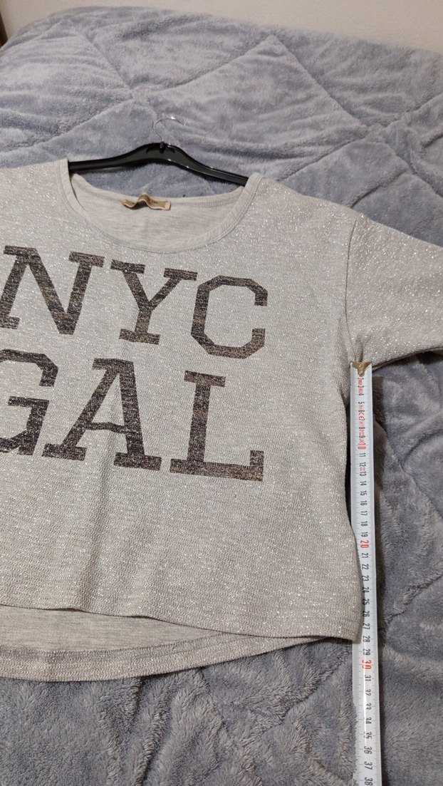 Gri Baskılı  Tişört simli - Görsel 5