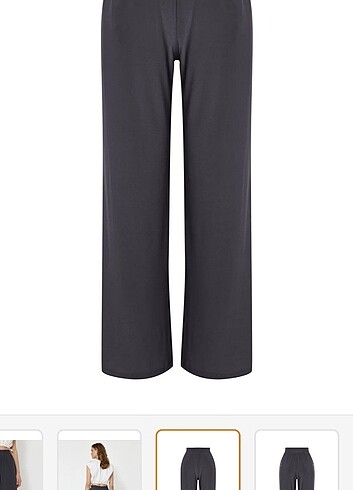 Antrasit gri wide leg pantolon eşofman