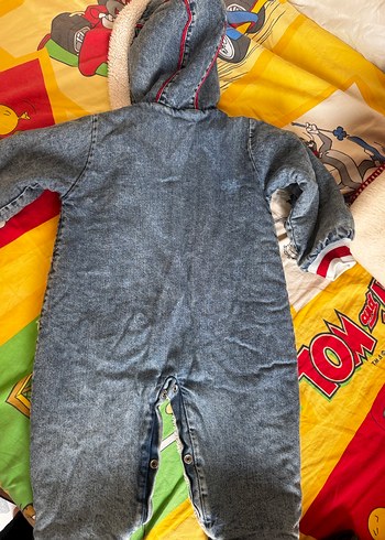 Desenli Gri Kot Bebek Tulumu - Görsel 4