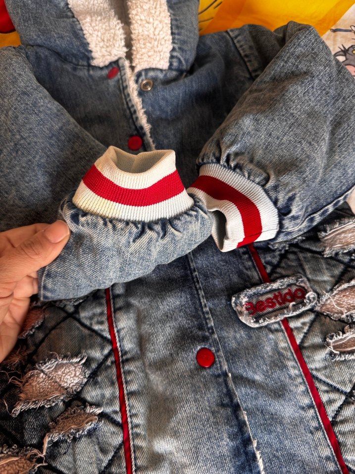 Desenli Gri Kot Bebek Tulumu - Görsel 3