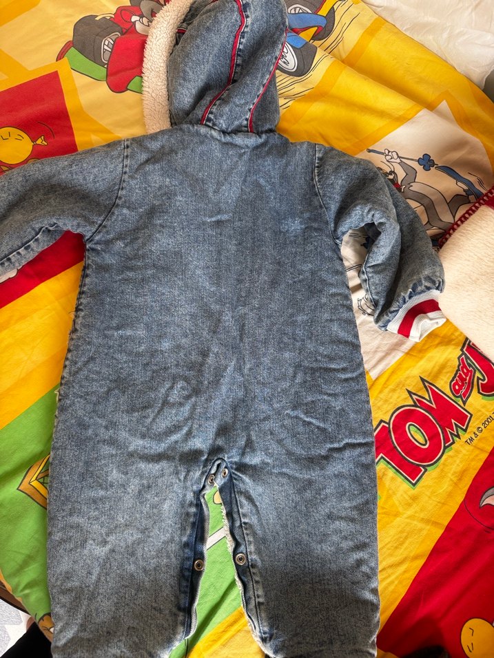 Desenli Gri Kot Bebek Tulumu - Görsel 4