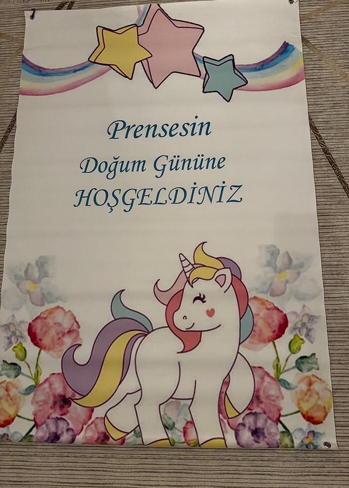 Unicorn Doğum günü afişi - Görsel 2