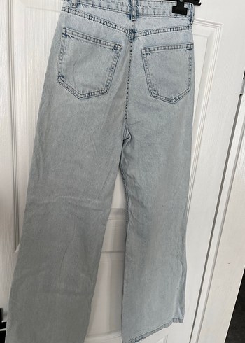 s Beden beyaz Renk Yüksek Bel Denim Pantolon
