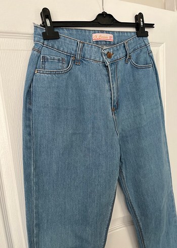 38 Beden Mavi Pastel Kadın Denim Pantolon