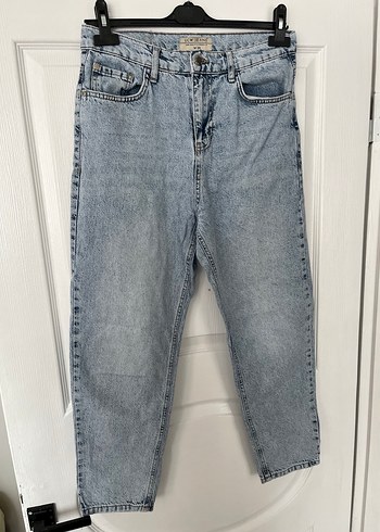 LC Waikiki Gri Beyaz Batik Desenli Rahat Kesim Kadın Jean