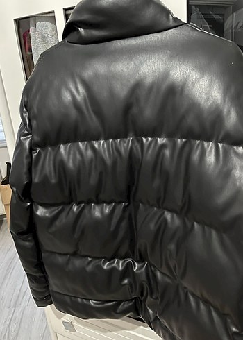 m Beden siyah Renk Siyah Deri Unısex mont