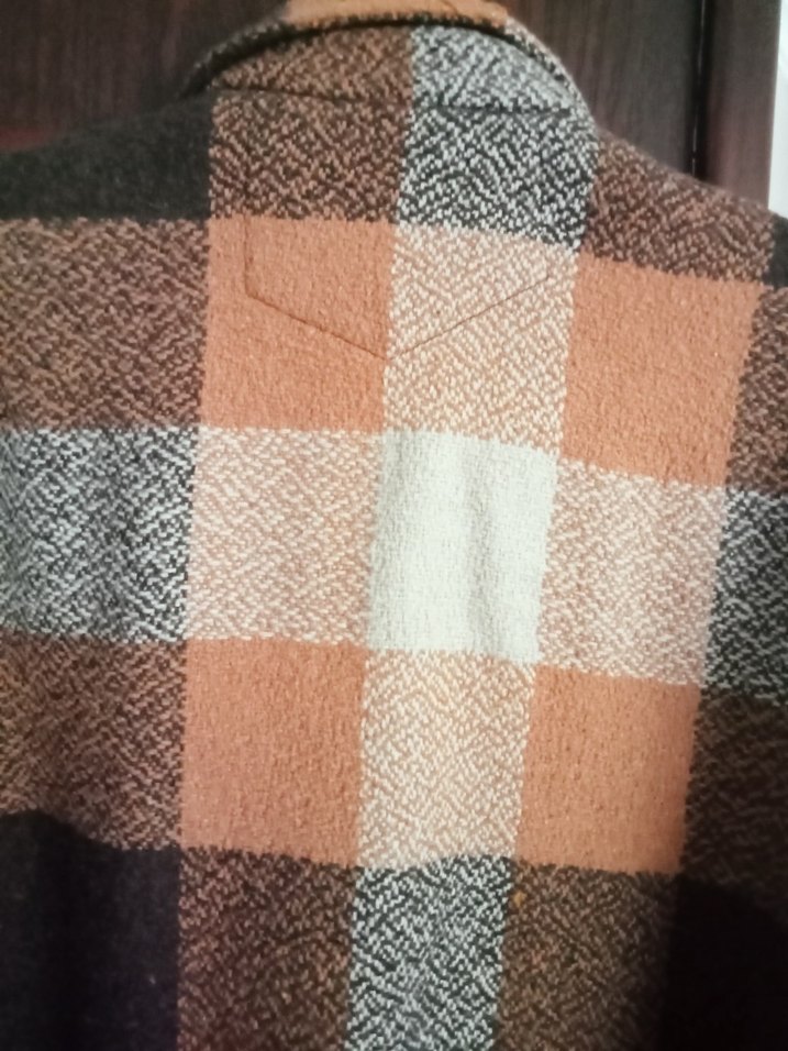 Düğmeli Kahverengi Yün kalın Gömlek - Görsel 3