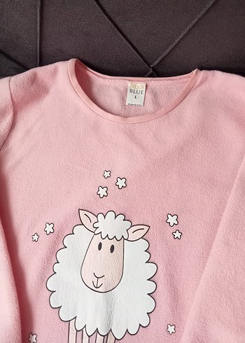 Kız  Pembe Baskılı Sweatshirt - Görsel 2