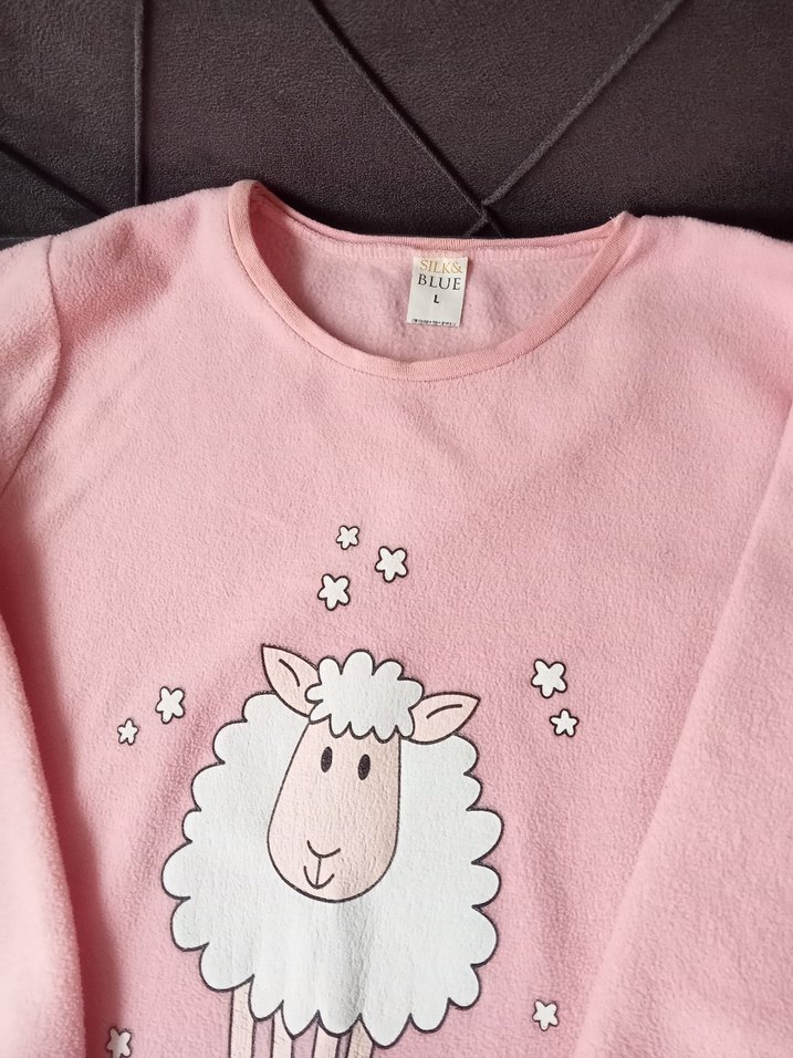 Kız  Pembe Baskılı Sweatshirt - Görsel 2