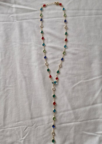 Uzun Renkli Boncuklu Bohem Kolye - Görsel 2