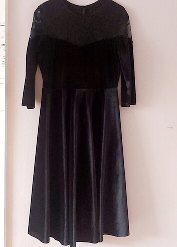 Selen Şık Kadife Elbise - Görsel 5