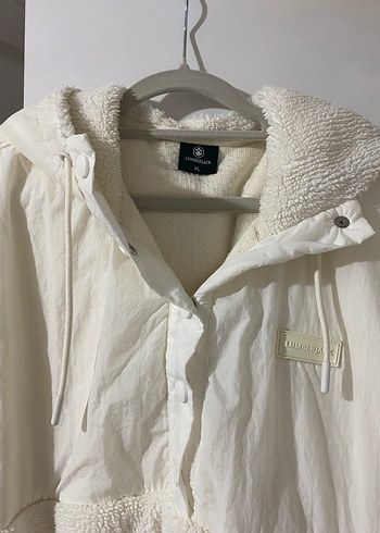 Düğmeli Beyaz Kadın Polar Ceket - Görsel 2