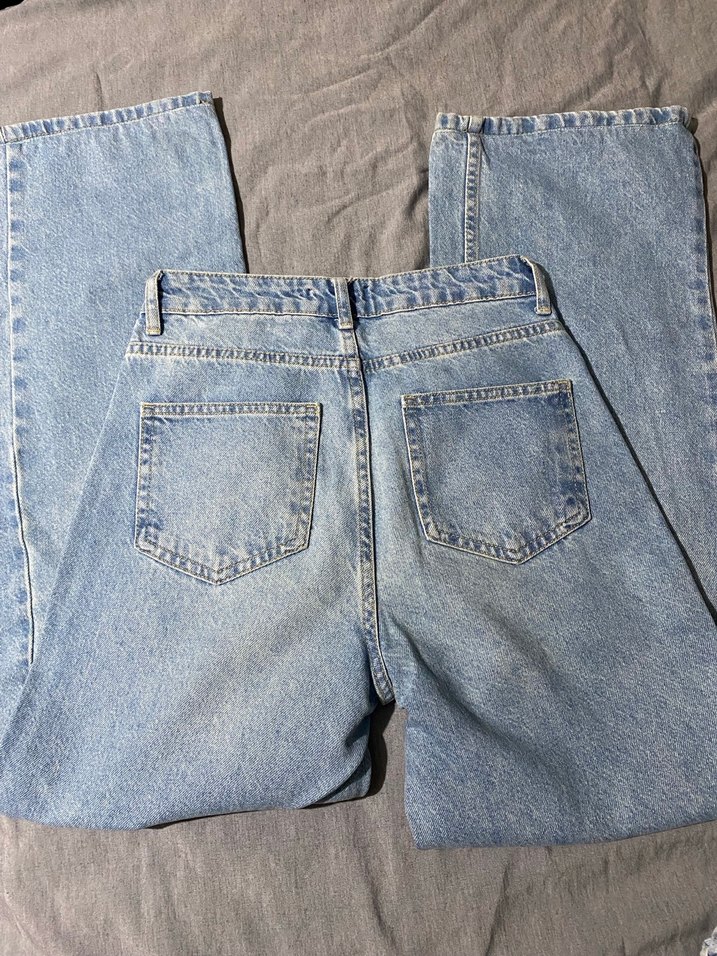 Gri Mavi Loose Fit Midi Kadın Kot Pantolon - Görsel 2