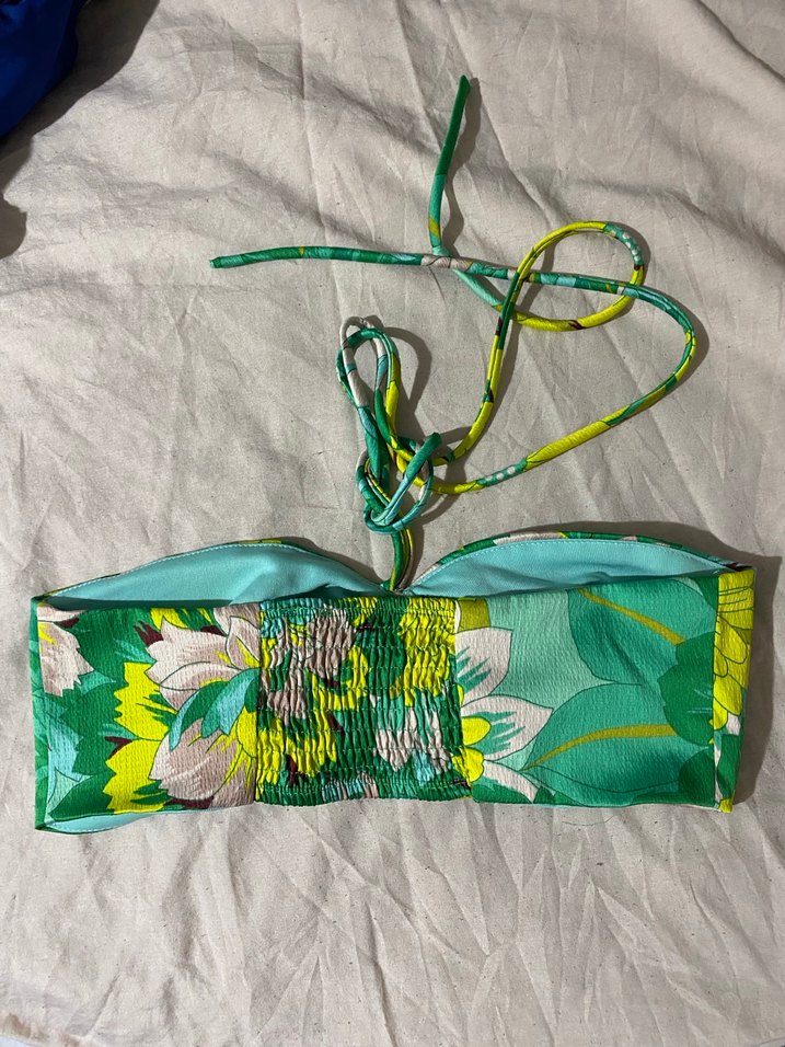 Yeşil Bağcıklı Bohem Bikini Üstü - Görsel 2