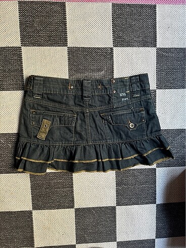 36 Beden Mango Vintage Kot Etek