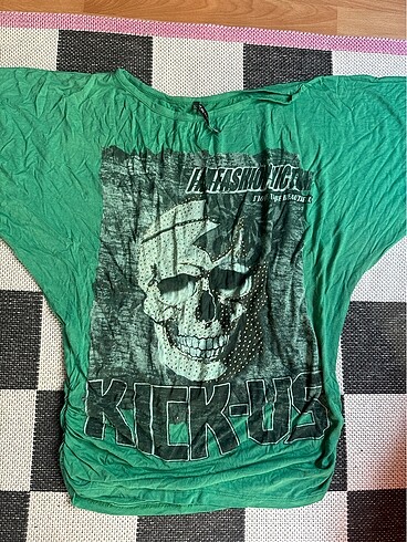 Killstar Yeşil Kurukafa Bluz