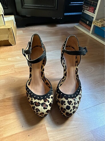 American Vintage Leopar Platform Topuklu Ayakkabı
