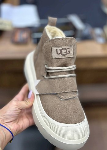 Ugg Bej Süet Kadın Günlük Dolgu Topuk Bot