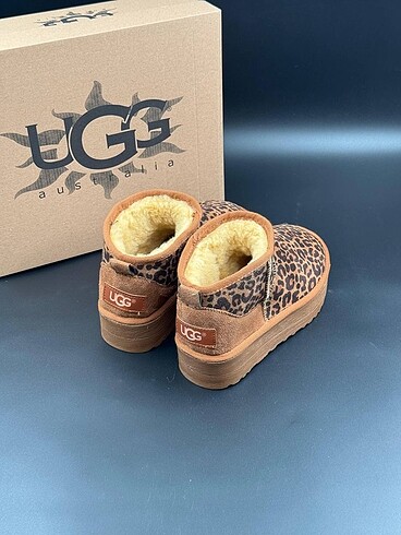 38 Beden camel Renk Ugg platform leopar