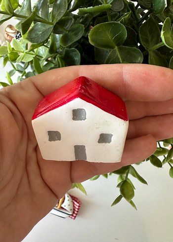 Beden Mini Seramik Evler ve Tekne model 2 adet peçete halkası