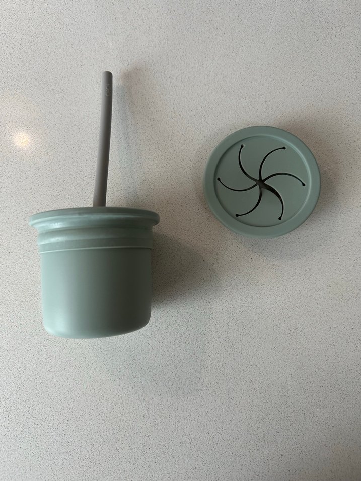 Oioi Gri Ham+Hüp Bardak Yeşil Gri Pipet - Görsel 2