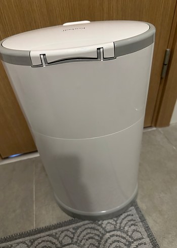 Korbell Bebek Bezi Çöp Kutusu Pedallı Beyaz - Görsel 5