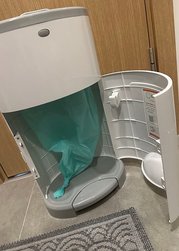 Korbell Bebek Bezi Çöp Kutusu Pedallı Beyaz - Görsel 3