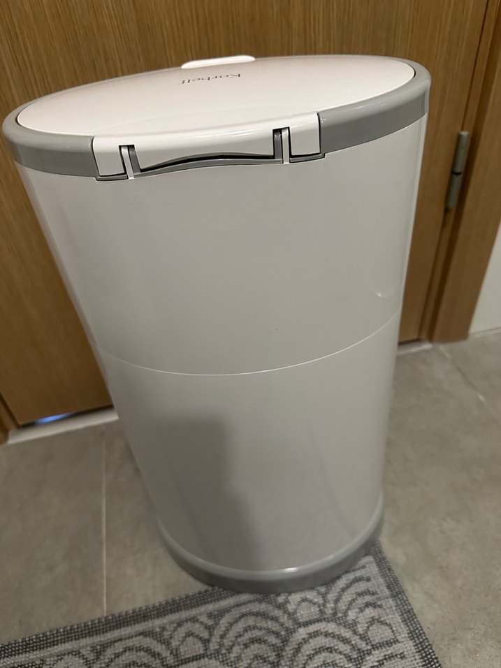 Korbell Bebek Bezi Çöp Kutusu Pedallı Beyaz - Görsel 5