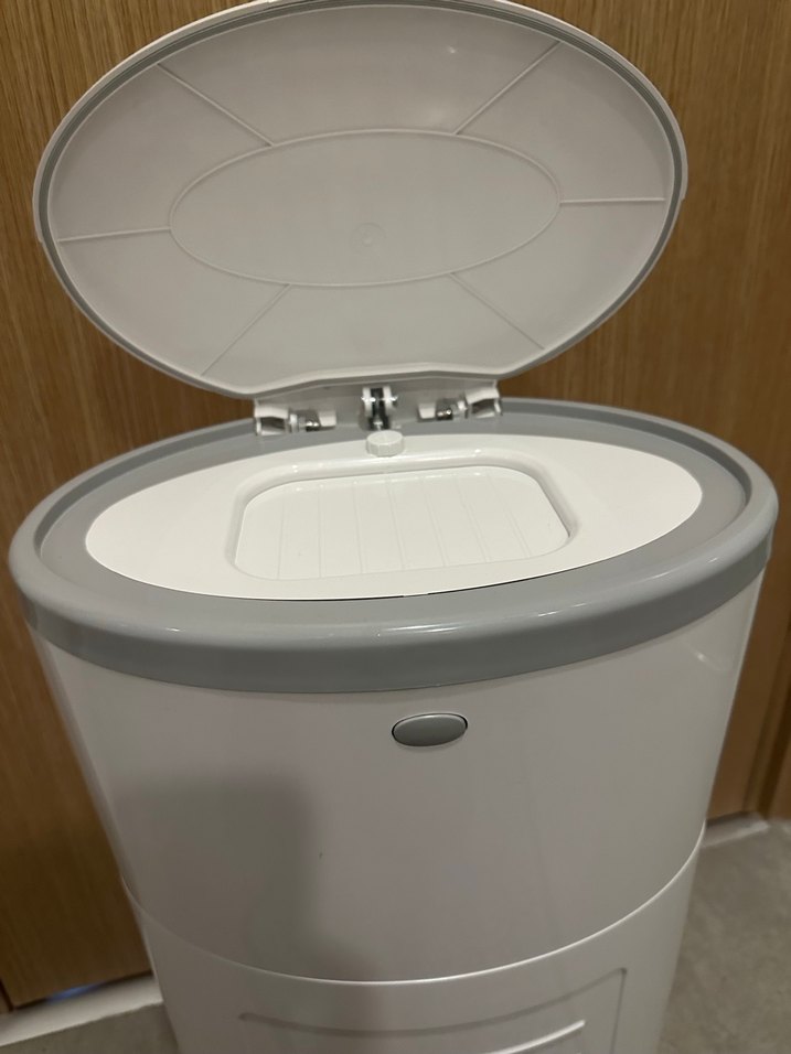 Korbell Bebek Bezi Çöp Kutusu Pedallı Beyaz - Görsel 2