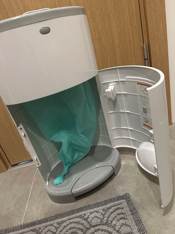 Korbell Bebek Bezi Çöp Kutusu Pedallı Beyaz - Görsel 3