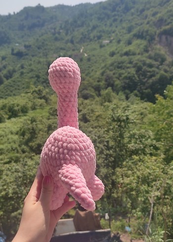  Beden Renk Pembe Renkli Peluş Dinozor Oyuncak